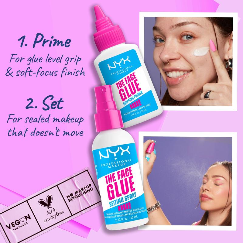 The Ultimate Face Glue Duo: 24HR Hold, Buy 1 get a free mini CD keychain (while supplies last), NYX Professional Makeup