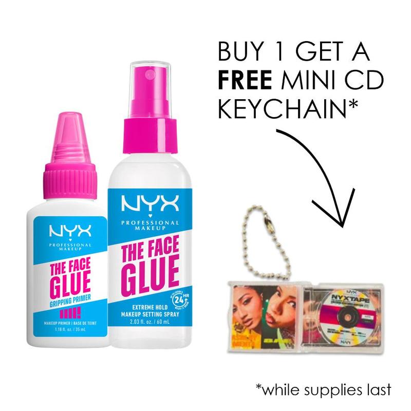 The Ultimate Face Glue Duo: 24HR Hold, Buy 1 get a free mini CD keychain (while supplies last), NYX Professional Makeup